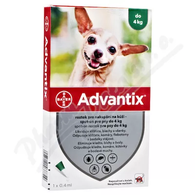Advantix pro psy do 4kg spot-on 1x0.4ml - Veterinární přípravky a potřeby pro vaše mazlíčky.