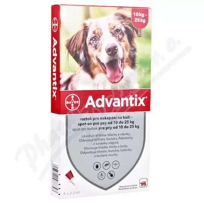 Advantix pro psy 10-25kg spot-on 1x2.5ml - Veterinární přípravky a potřeby pro vaše mazlíčky.