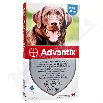 Advantix pro psy 25-40kg spot-on 1x4ml - Veterinární přípravky a potřeby pro vaše mazlíčky.