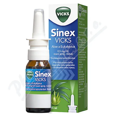 Sinex Vicks aloe+eucal 0,5mg/ml nas.spr.1x15ml/7,5