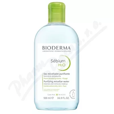 BIODERMA Sébium H2O 500ml - odličování,odličování obličeje,čištění obličeje,čistění pleti,