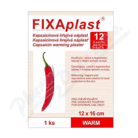 FIXAplast WARM kapsaicinová hřej.nápl.12x16cm 1ks