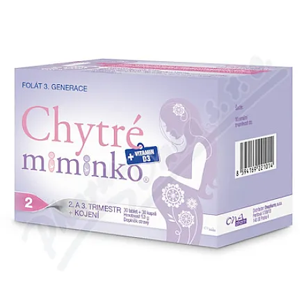 Chytré miminko metylfolát 2 s DHA tbl.30+cps.30