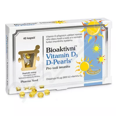 Bioaktivní Vitamin D3 D Pearls cps.40