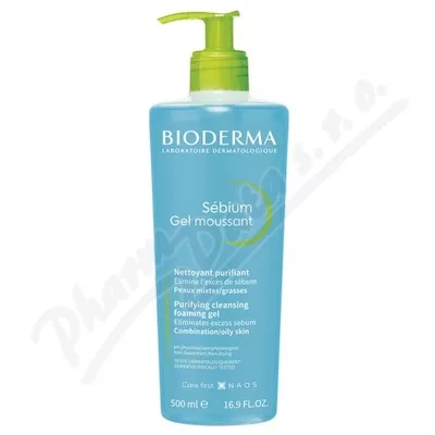 BIODERMA Sébium Gel moussant 500ml - odličování,odličování obličeje,čištění obličeje,čistění pleti,