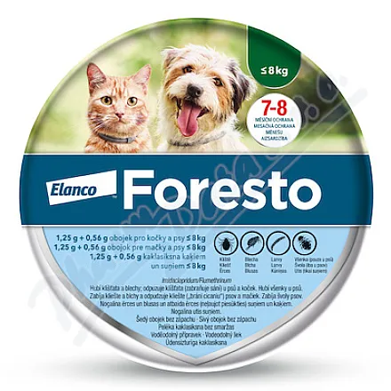 Foresto 1.25g+0.56g obojek kočky+psy do 8kg 38cm