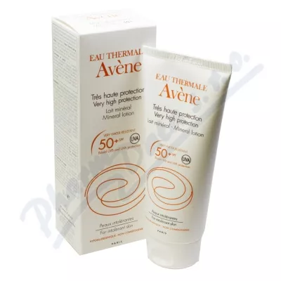 AVENE S Lait mineral 50+ 100ml-minerál.mléko OF 50+ - avene kosmetika,avene,avena,avene cicalfate,avene physiolift,