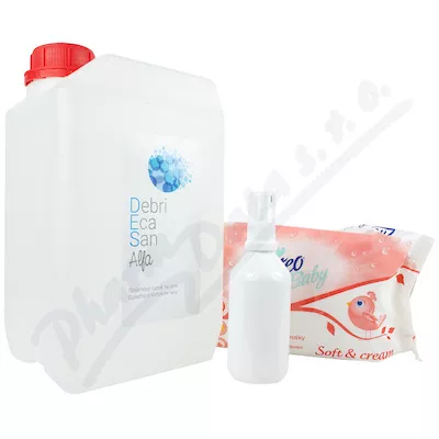 DebriEcaSan Alfa roztwór 3l+spray+chusteczki nawilżane
