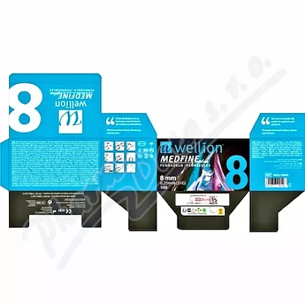 WELLION MEDFINE PLUS jEHLY PRO INZULÍNOVÁ PERA