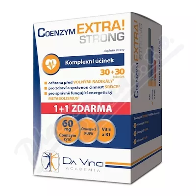 Coenzym EXTRA! Strong 60mg DaVinci tob.30+30ZDARMA