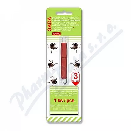 FIXAprotect pinzeta alfa na klíšťata+ubrousek