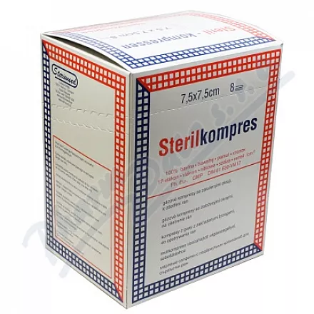 Gáza kompr.ster.7.5x7.5cm 8vrst.25x2ks Steriwund
