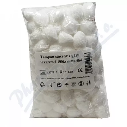 Tampón stáčený z gázy nester.12x12/100ks Steriwund