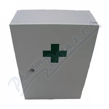 Lékárnička dřevěná bílá 43x30x14cm prázd.Steriwund