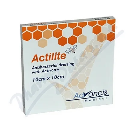 Actilite 10x10cm pokrowiec antybakteryjny z miodem 10szt