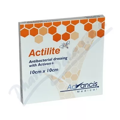 Actilite 10x10cm pokrowiec antybakteryjny z miodem 10szt