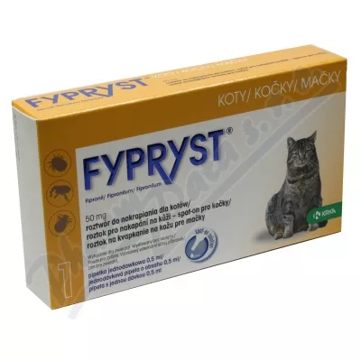 Fypryst Cat 1x0.5ml spot-on pro kočky - Veterinární přípravky a potřeby pro vaše mazlíčky.