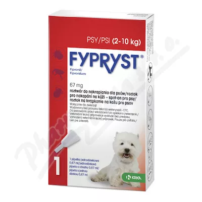 Fypryst 67mg spot-on pro psy 1x0.67ml - Veterinární přípravky a potřeby pro vaše mazlíčky.