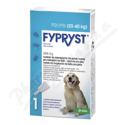 Fypryst 268mg spot-on pro psy 1x2.68ml - Veterinární přípravky a potřeby pro vaše mazlíčky.