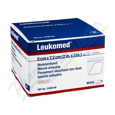 Leukomed netkané krytí s polštářkem 5x7.2cm 50ks