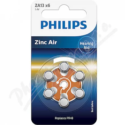 Baterie do naslouchadel PHILIPS ZA13B6A/00 6ks