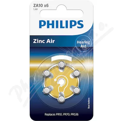 Baterie do aparatów słuchowych PHILIPS ZA10B6A/00 6szt