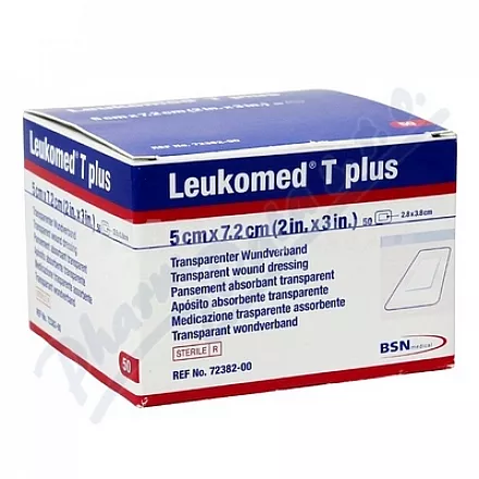 Leukomed T Plus film.náplast s polšt.5x7.2cm 5ks