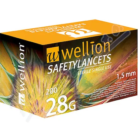 Wellion Safety Lancets – igły jednorazowe 28G, 200 szt.