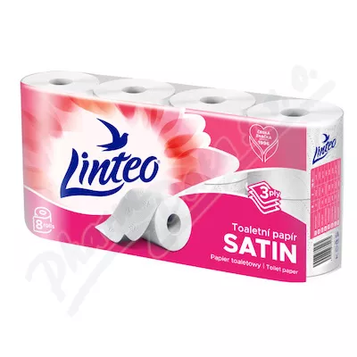 Papier toaletowy LINTEO 3-warstwowy Biały 8 rolek