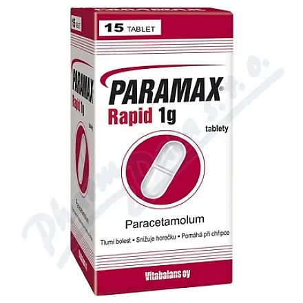 Paramax Rapid 1 g, tabletki do rozpuszczania, opakowanie 15 x 1000 mg