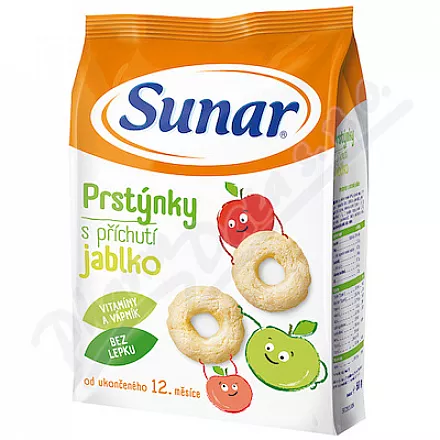 Sunarka dětský snack jablkové prstýnky 50g