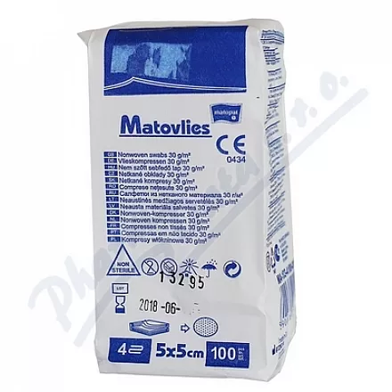 Matovlies kompresy netk.text.30g 5x5cm 100szt