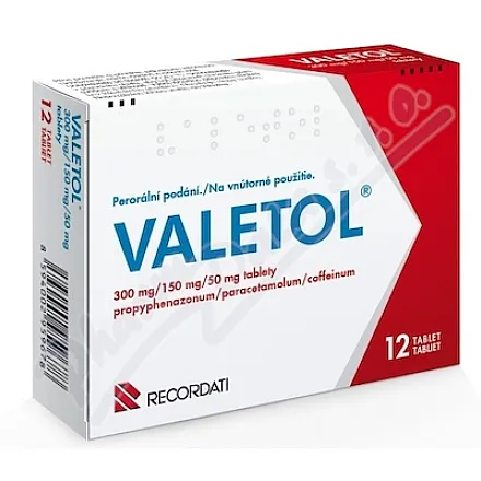 Valetol 300mg/150mg/50mg tbl.nob.12