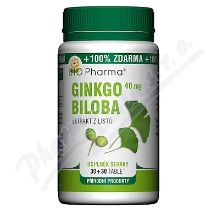 Ekstrakt z miłorzębu japońskiego 40mg tbl.30+30 BIO-Pharma