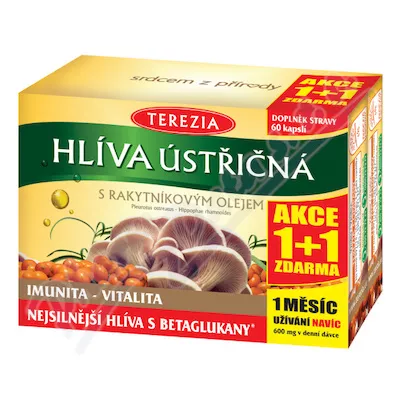 TEREZIA Boczniak ostrygowaty z olejem z rokitnika cps.60+60