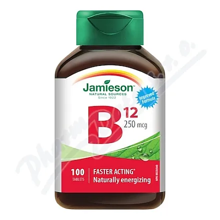 JAMIESON Witamina B12 metylokobalamina 250mcg tbl.100