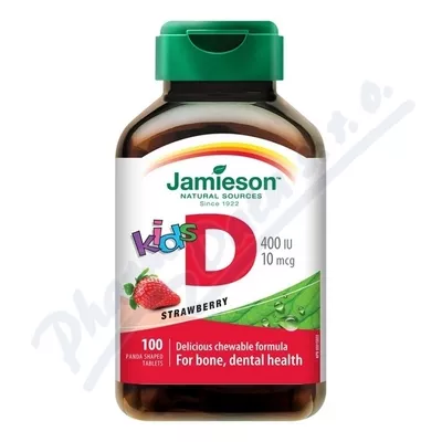 JAMIESON Vitamín D3 Kids Jahoda tbl.na cuc.100ks