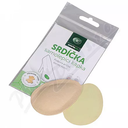 svorto 018 Srdíčka samolepicí - kapka béžová vel.2