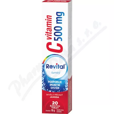 Revital C vitamin 500mg lesní jahoda tbl.eff.20