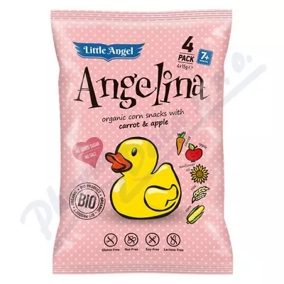 Bezlepkový snack Angelina pro děti BIO 4x15g