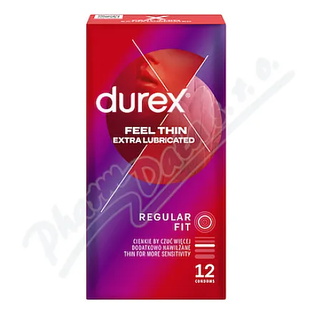 DUREX Feel Thin Extra Lubricated prezervativ 12ks