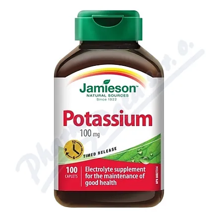 JAMIESON Potas 100mg o stopniowym uwalnianiu tbl.100