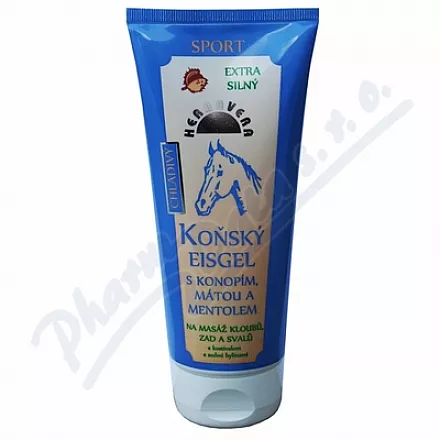 Koňský eisgel konopí-máta-mentol HERBAVERA 200ml