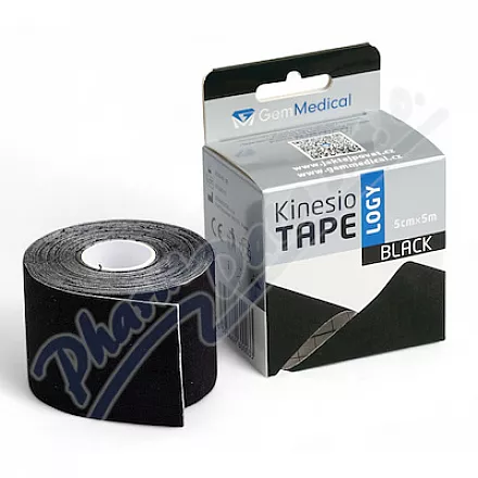 GemMedical kinesiology tape 5cmx5m černý