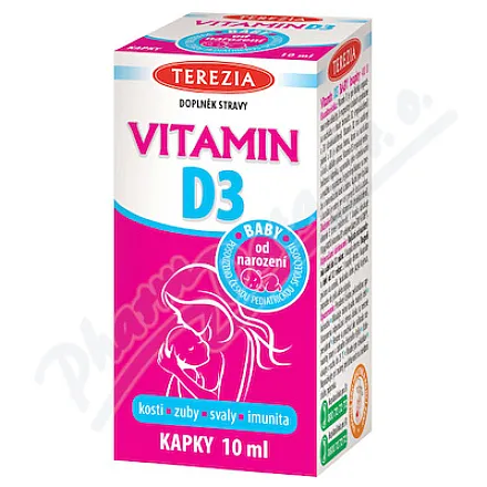 TEREZIA Witamina D3 dla dzieci od urodzenia 400 IU 10ml