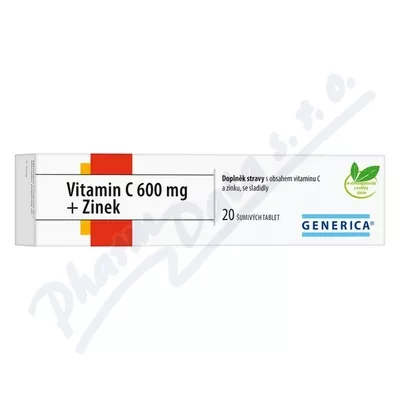 Vitamin C 600 mg + Zinek eff.tbl.20 Generica