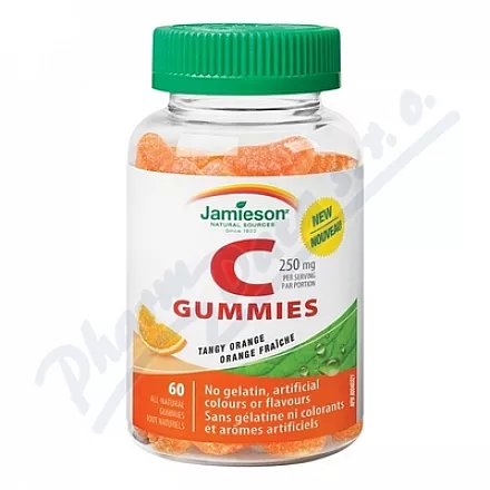 JAMIESON Vitamín C Gummies pomeranč pastilky 60ks