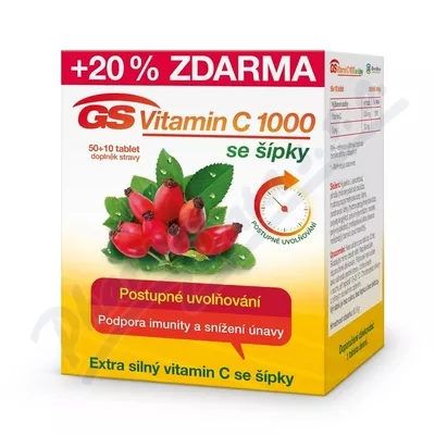 GS Vitamin C1000 + šípky tbl.50+10 2016