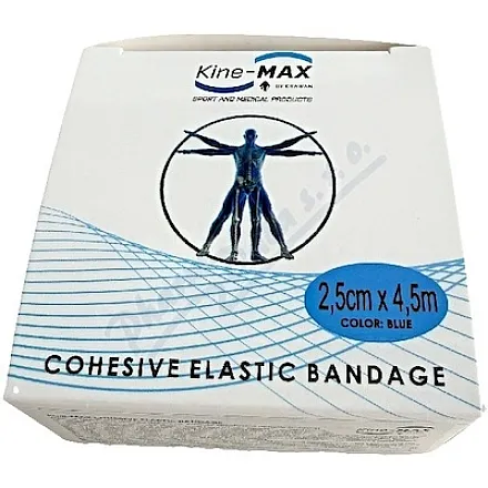 Kine-MAX Cohesive elast.samofix. 2.5cmx4.5m modré