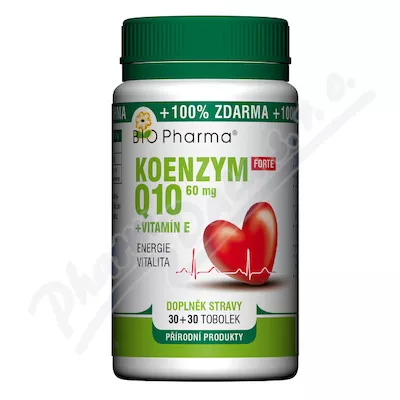 Koenzym Q10 Forte 60mg+Vit.E tob.30+30 Bio-Pharma